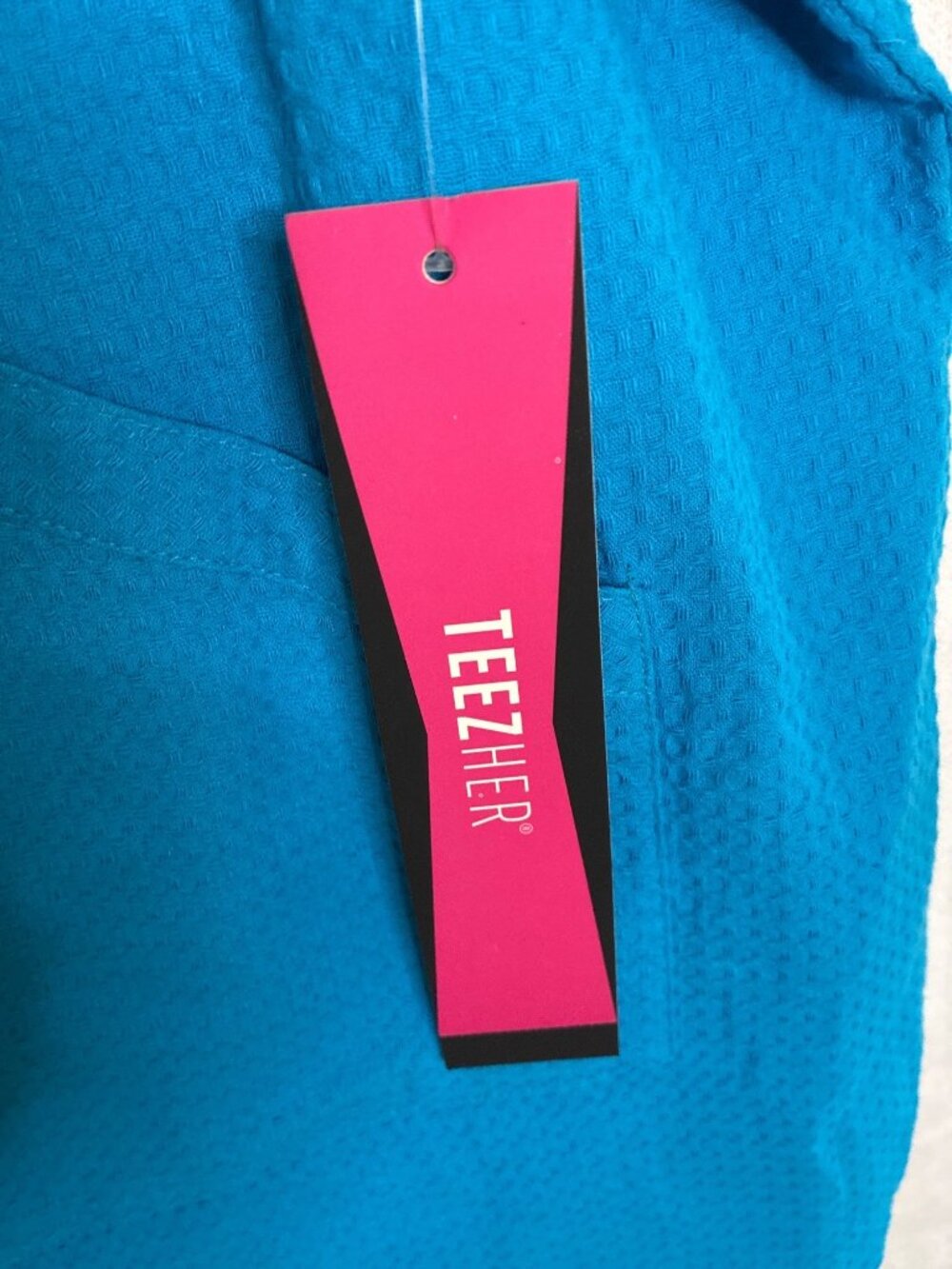 TeezHer XL Cornflower Blue Textured Cotton 2-Piece Tunic Capri Set NWT - Picture 5 of 15
